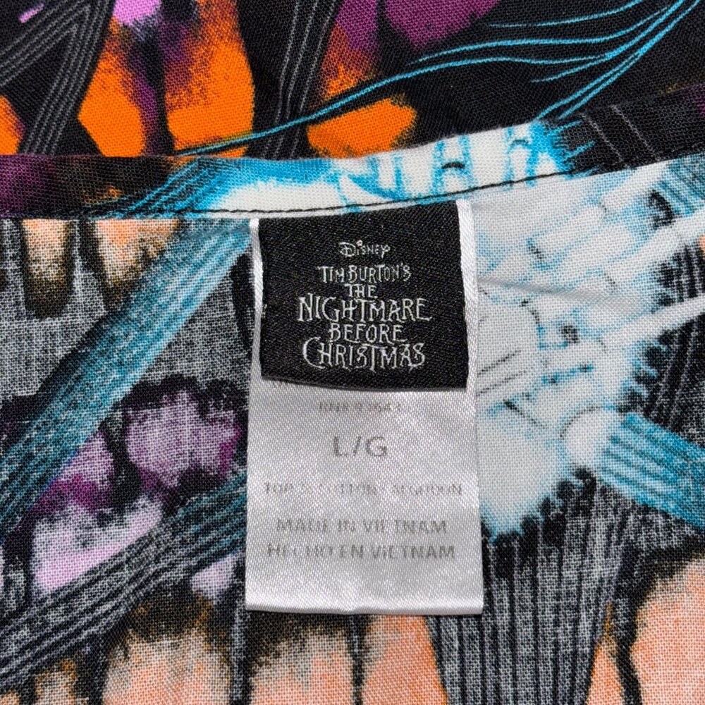 Disney Nightmare Before Christmas Jack Skellington Scrub Top L Halloween Tie Dye - Picture 4 of 5